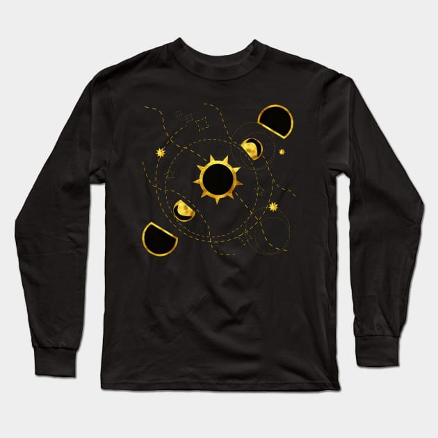 Solar Eclipse Long Sleeve T-Shirt by bruxamagica